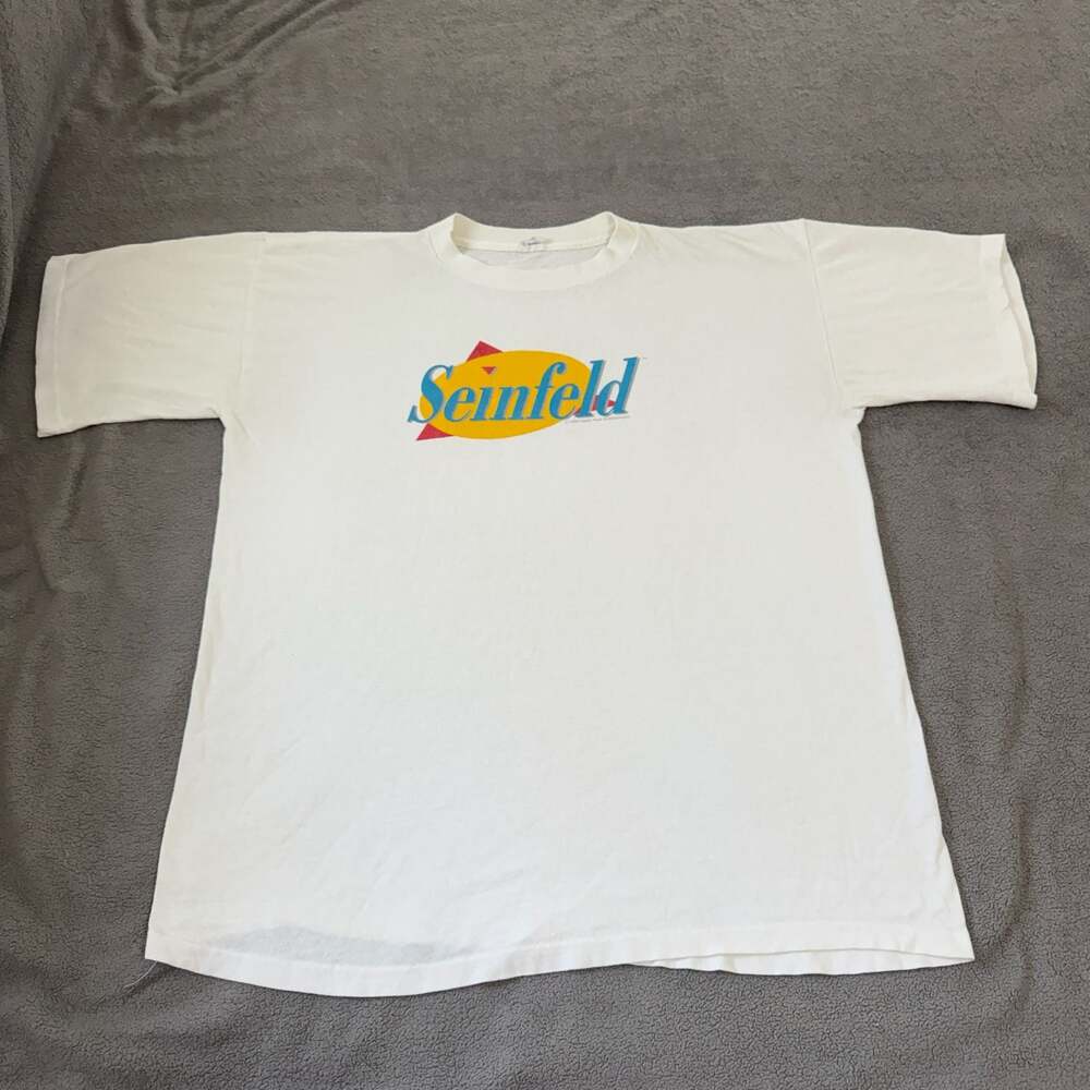 Vintage 90s Seinfeld TV Show Logo T-Shirt Single Stitch XL